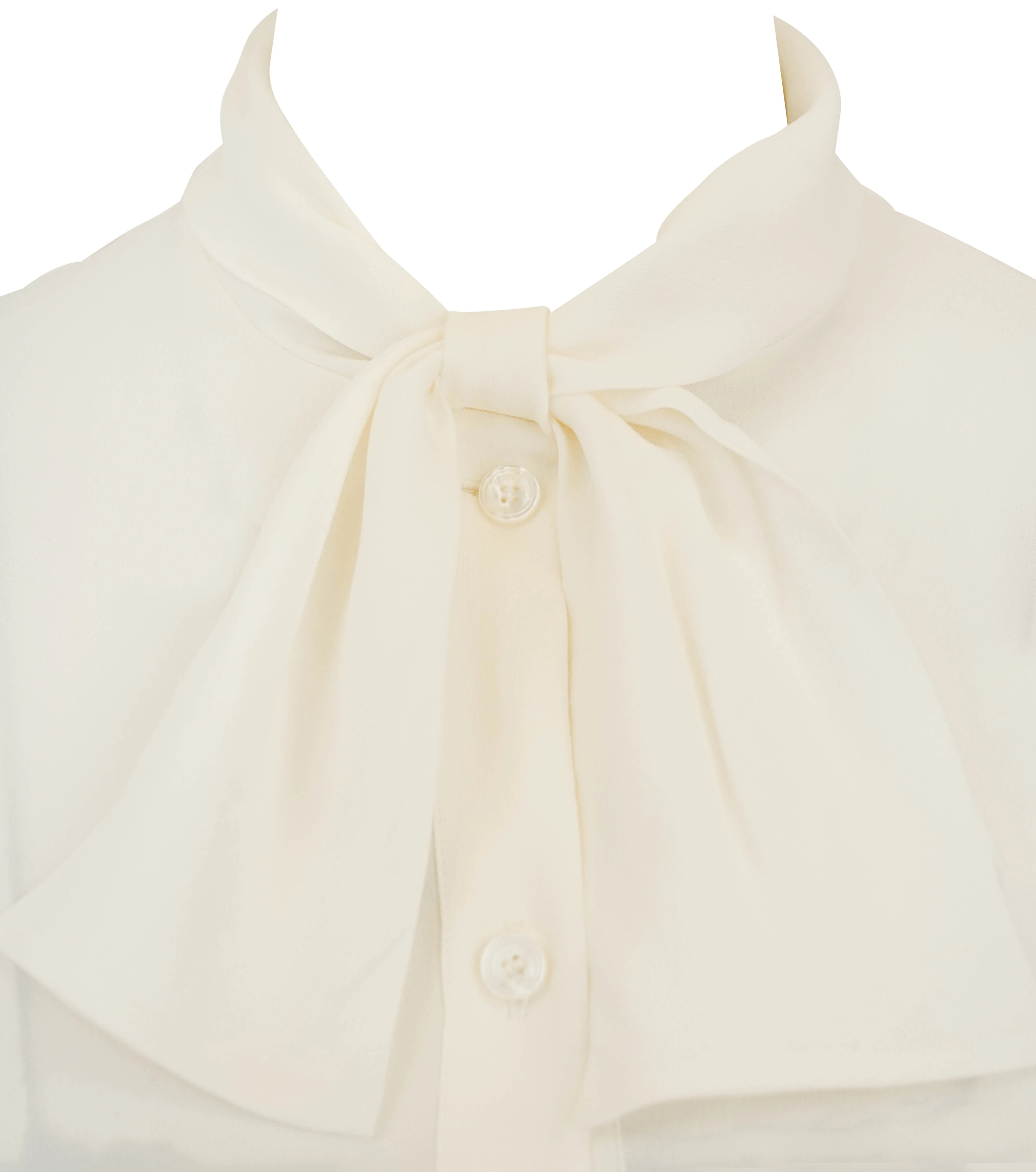 Celine Silk Blend Blouse in Cream - Image 3