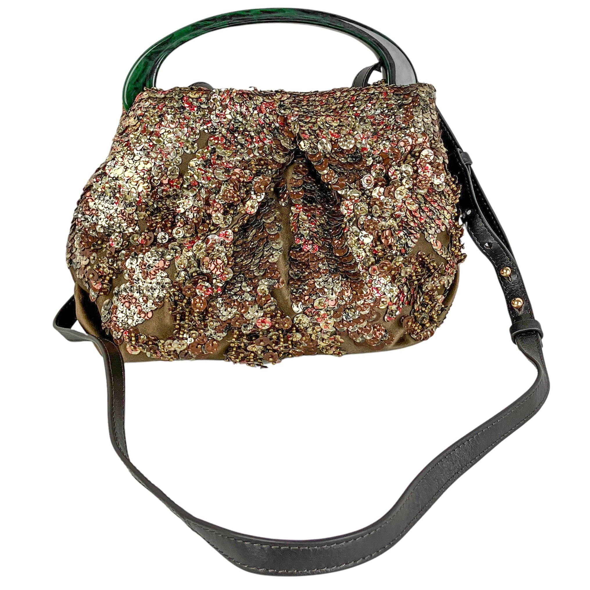 Dries Van Noten Embellished Bag in Bronze Multi - Image 4