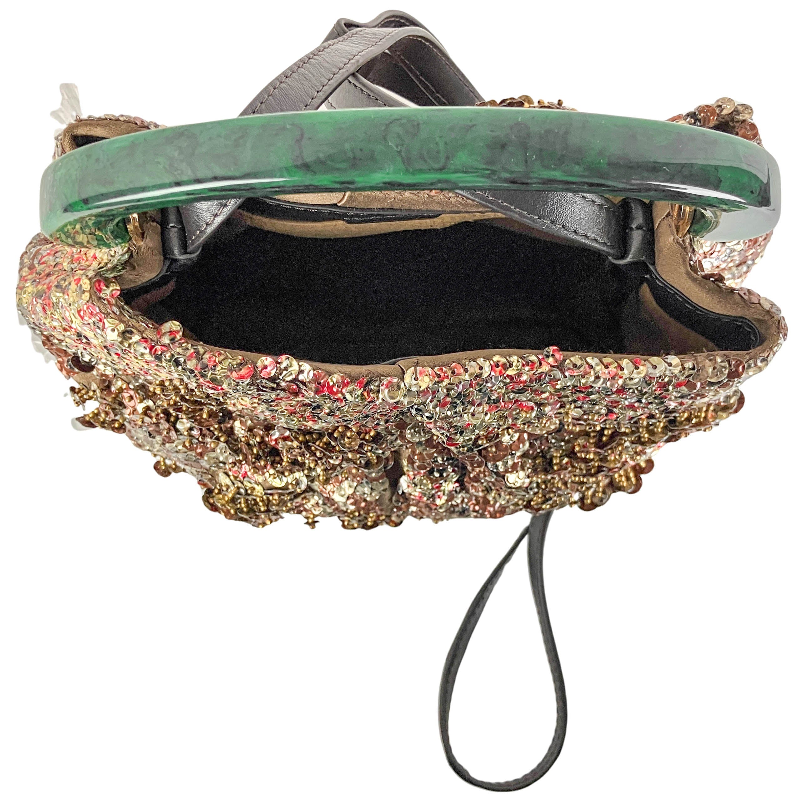 Dries Van Noten Embellished Bag in Bronze Multi - Image 7