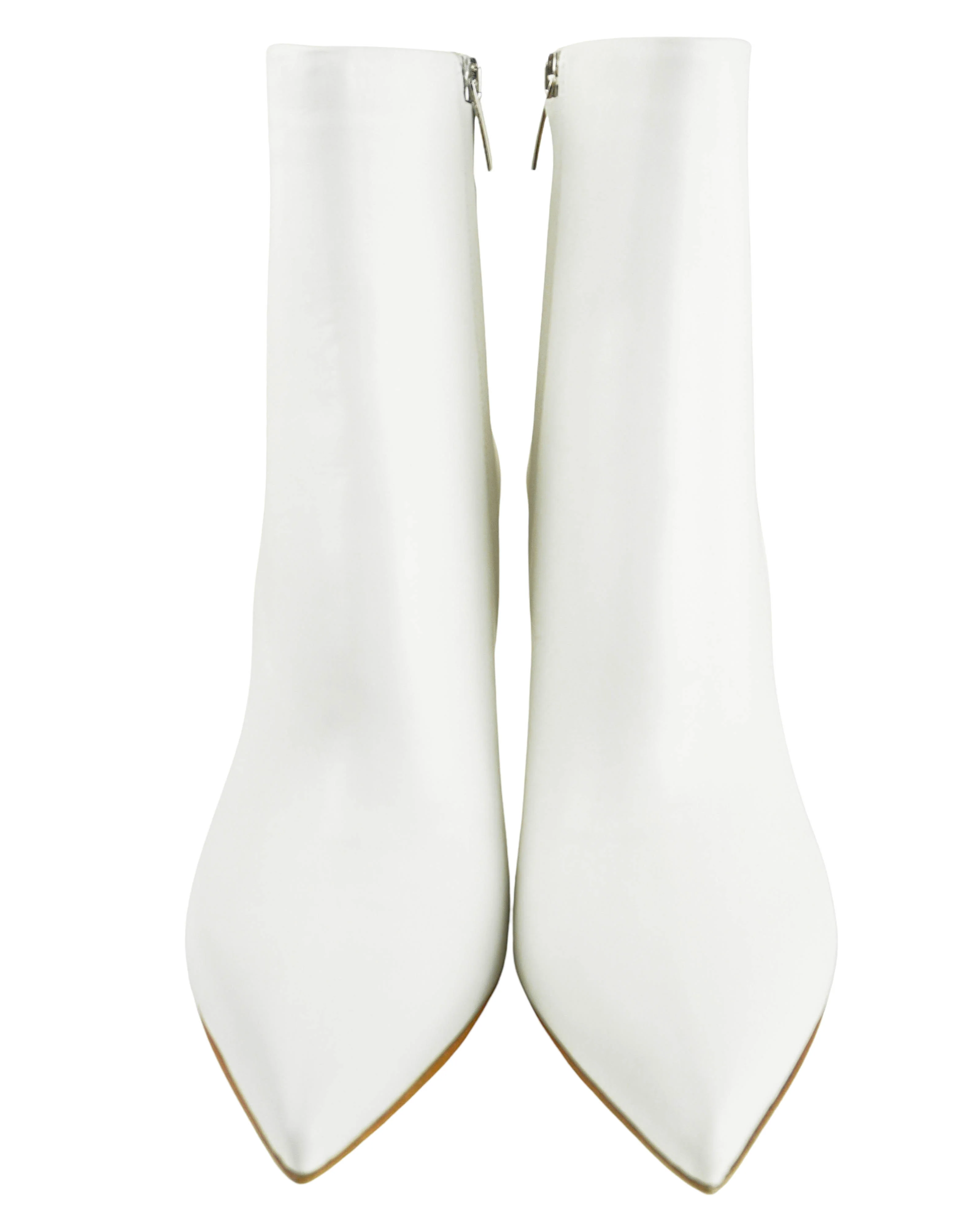 Gianvito Rossi Leather Piper 85 Ankle Boots in Glove White - Image 5