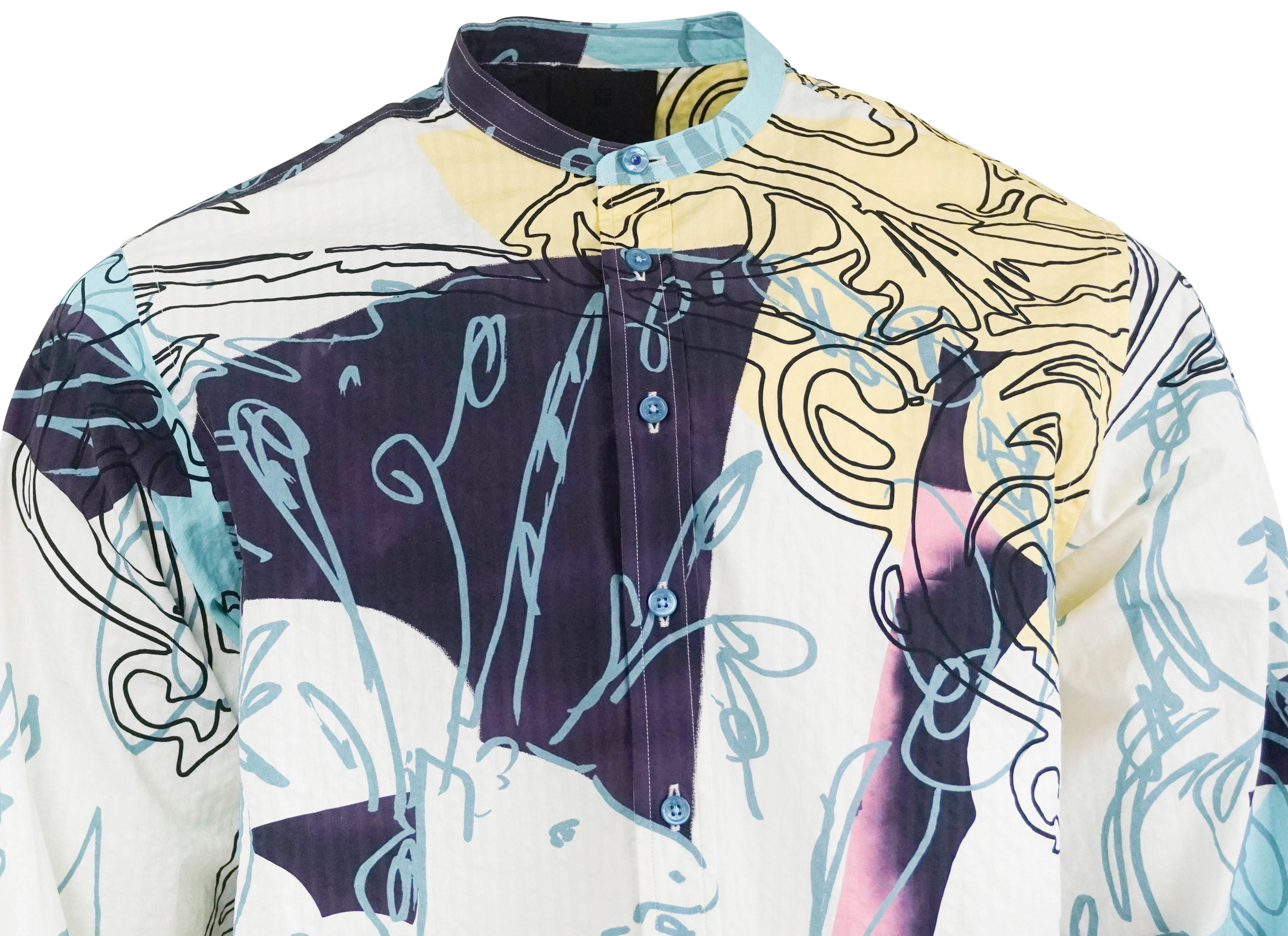 Givenchy Button Down Shirt with Abstract Print in Multi - Image 3