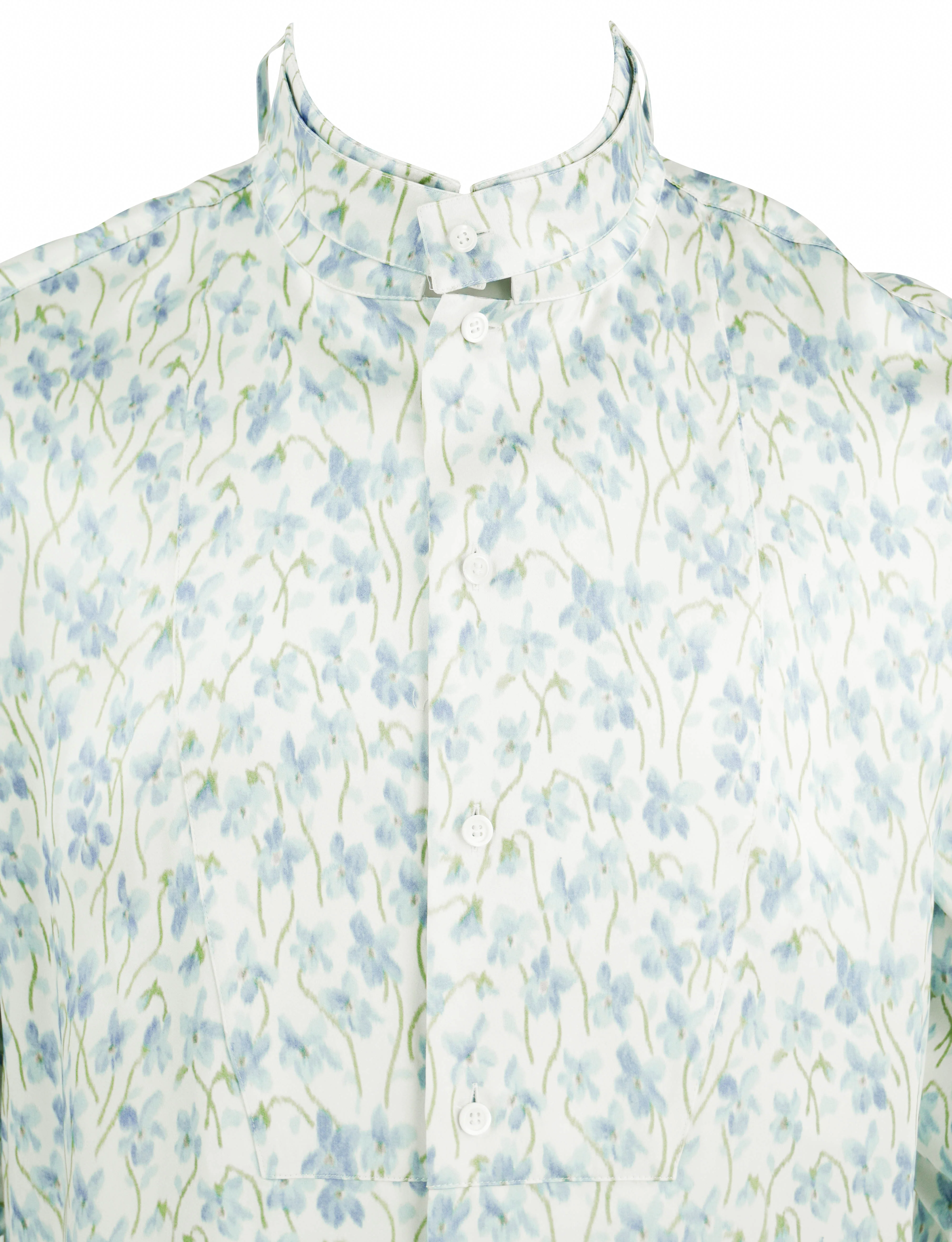 Loewe Floral Print Button Up Shirt in White - Image 3