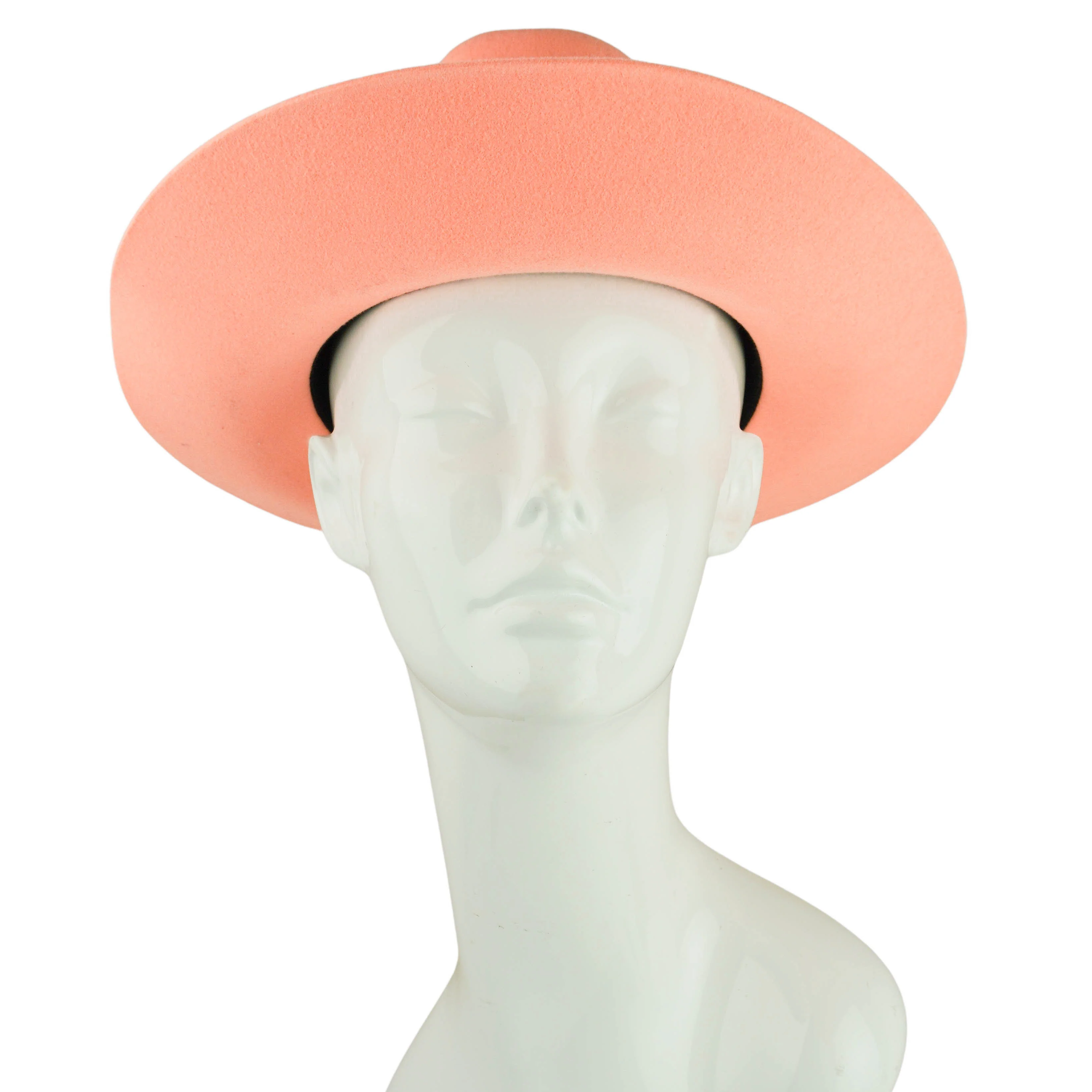 Maison Michel Henrietta Felted Wool Fedora in Peach - Image 4