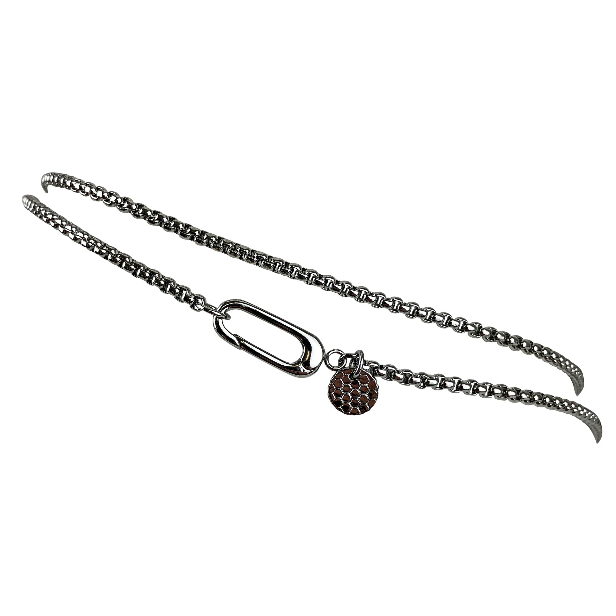 Marlyn Schiff Heart and Apple Charm Necklace in Silver - Image 5