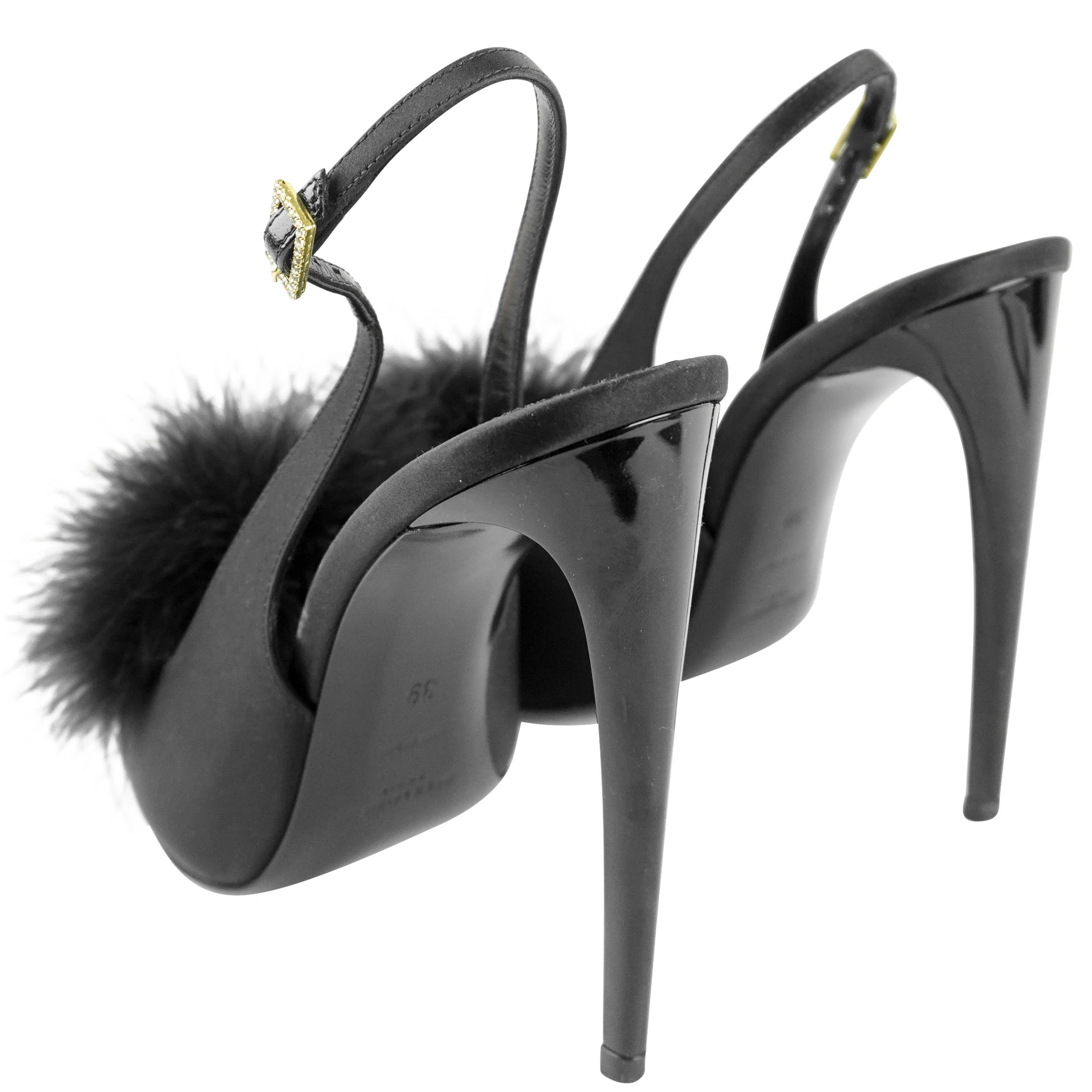Saint Laurent Mae Slingback Heels in Black - Image 5