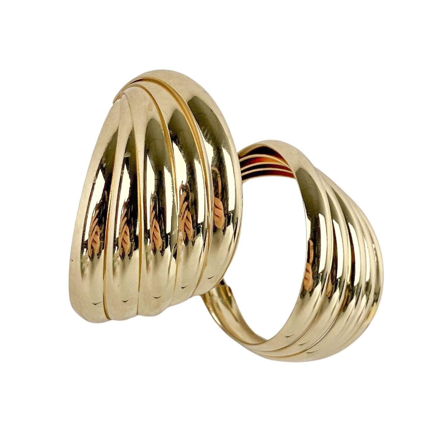 Shashi Twisted Hoop Earrings in Gold - Image 4